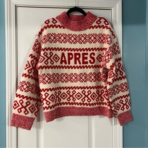 Apres fair isle mock neck sweater